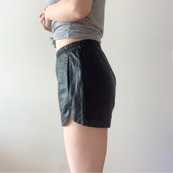 High Rise Faux Leather Shorts - Picture 2 of 8